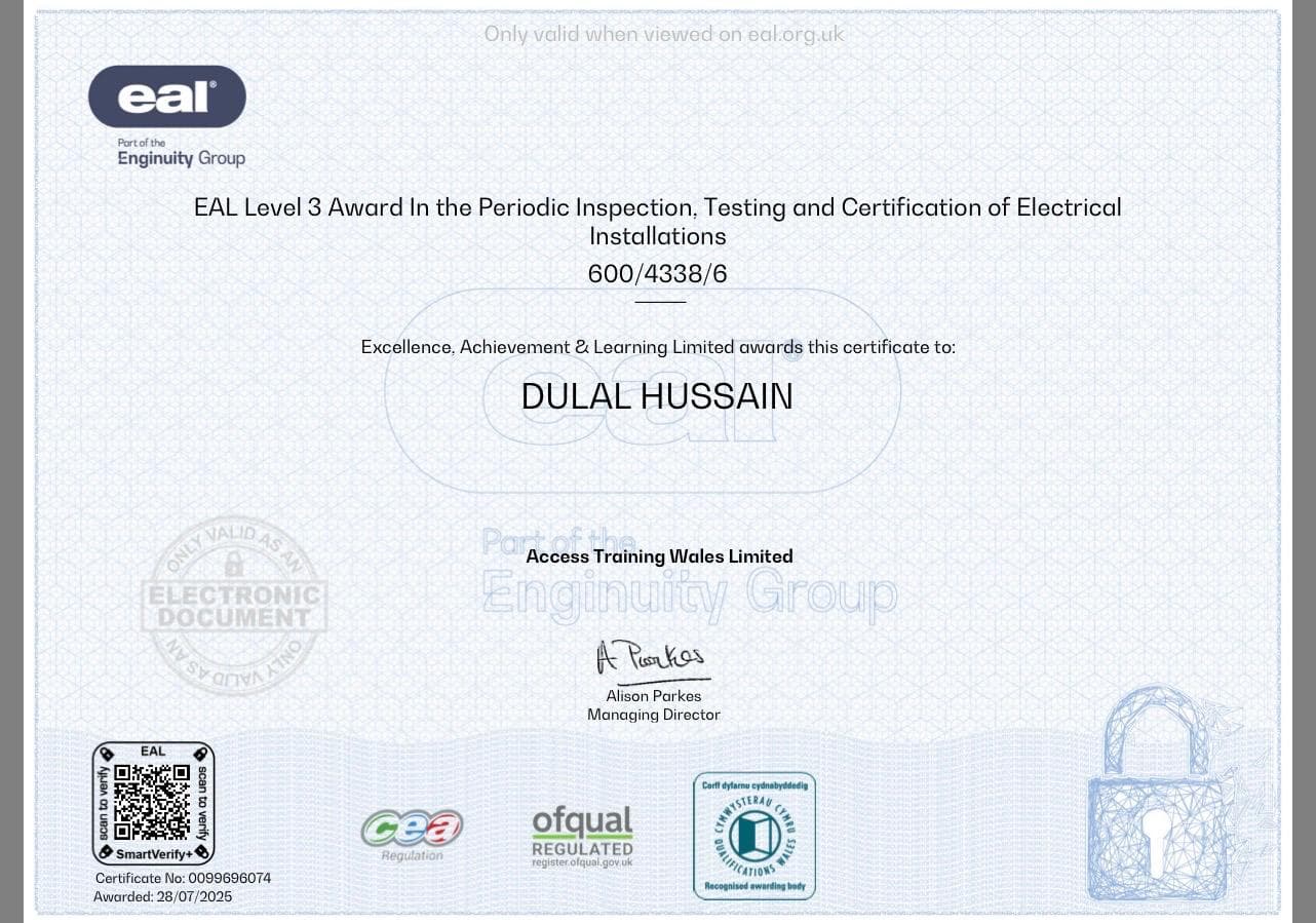 Master Electrician Certification